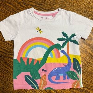 Mini Boden Kids Dinosaur Print T-Shirt - White 3-4 years